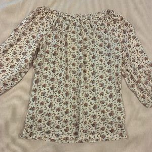 Ralph Lauren off the shoulder 3/4 sleeve top